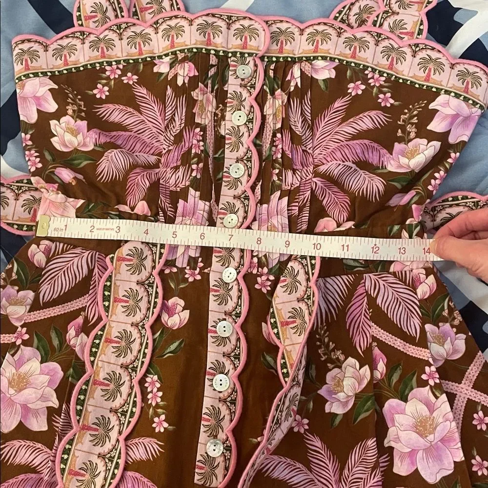 NWT Farm Rio Palm Dream Pleated Romper Palm Dream Women Size S - Picture 14 of 15